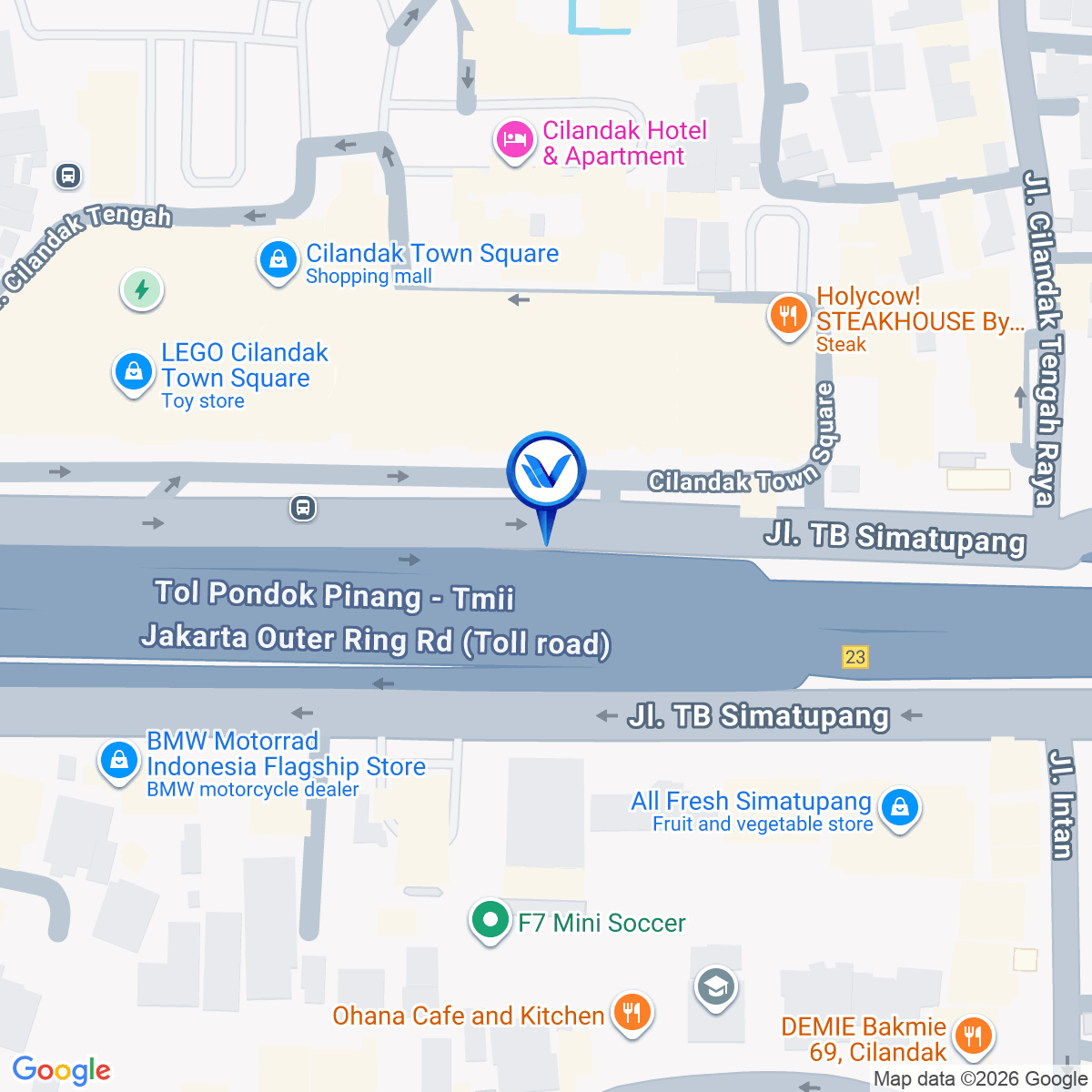 Peta Lokasi Jl. TB Simatupang (CITOS Luar), Jakarta Selatan