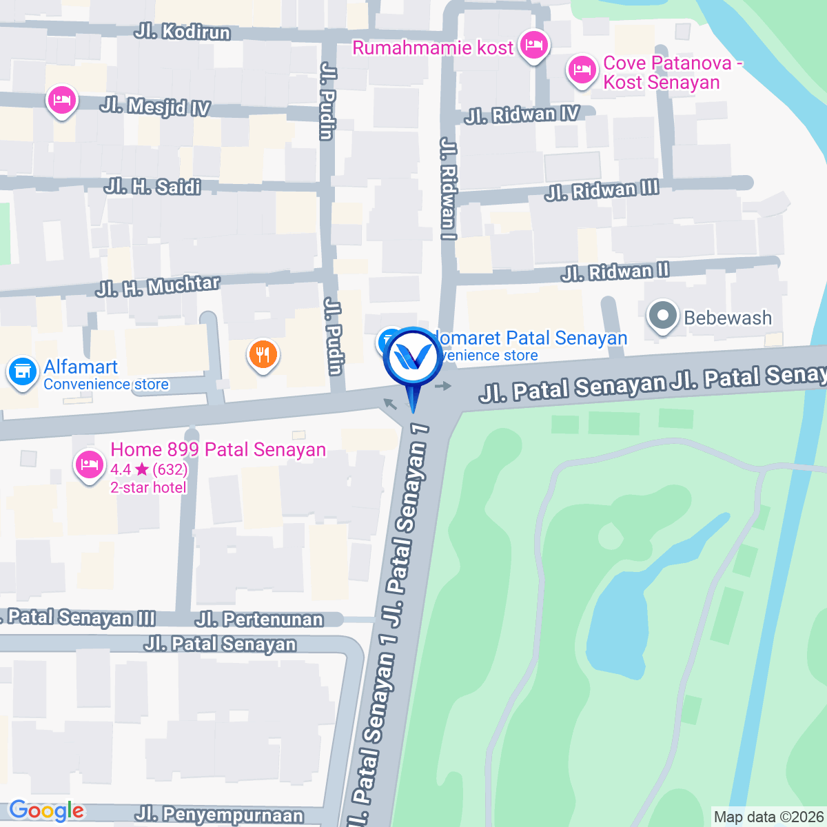 Peta Lokasi Jl. Patal Senayan 1 (Pertigaan Patal Senayan), Jakarta Selatan