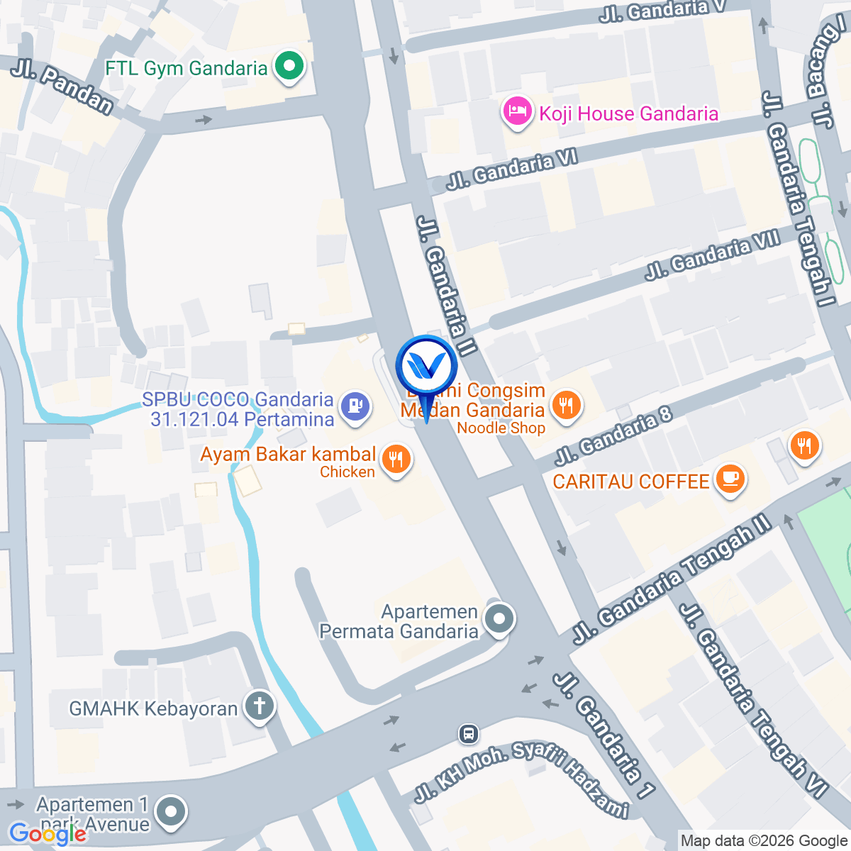 Peta Lokasi Jl. Gandaria 1 No. 37, Kramat Pela, Jakarta Selatan