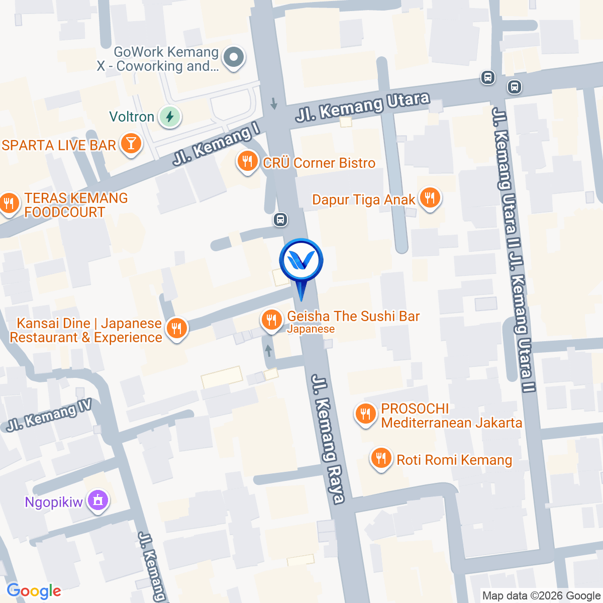 Peta Lokasi Jl. Kemang Raya (Plaza Adorama) B, Jakarta Selatan