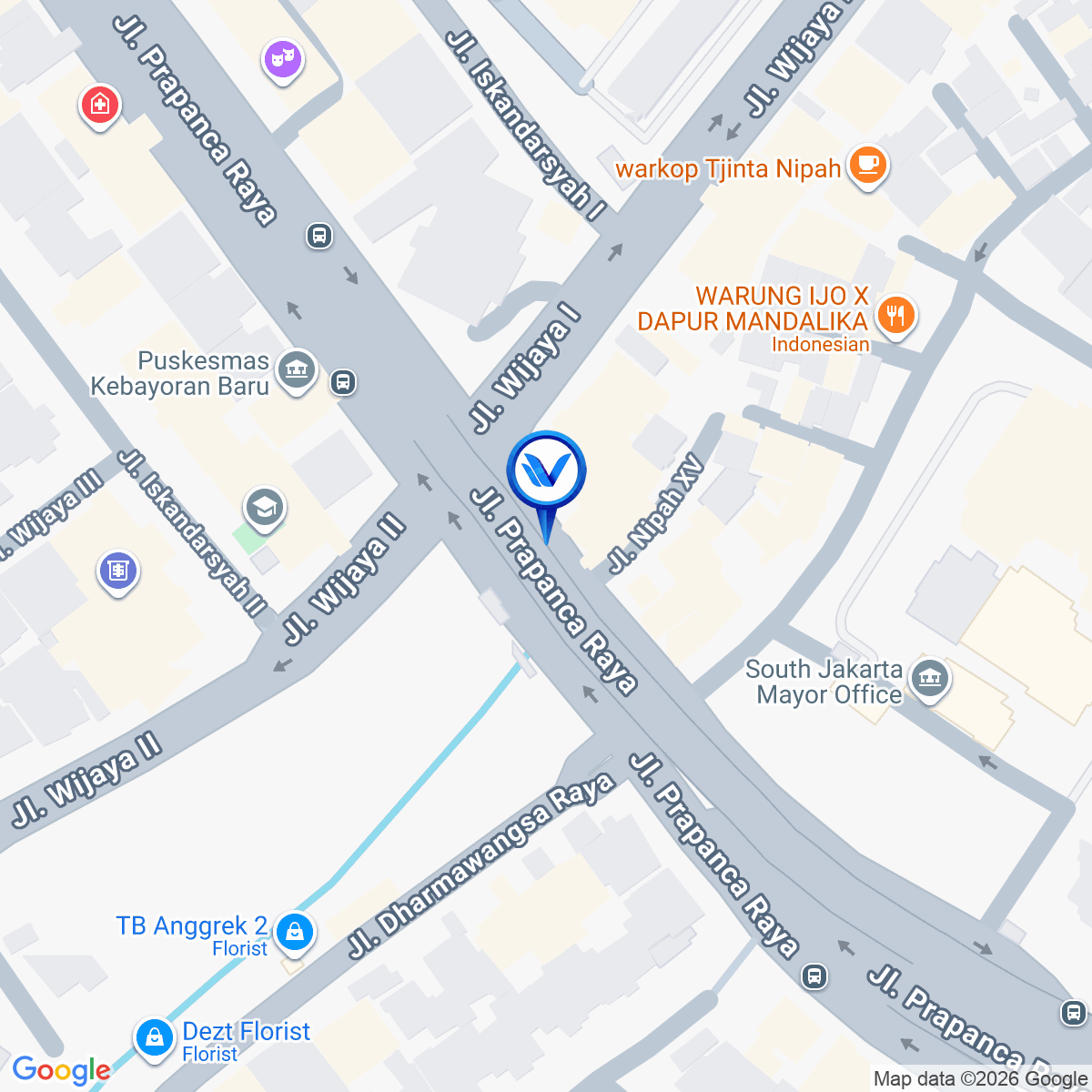 Peta Lokasi Jl. Prapanca (Dekat Snapy), Jakarta Selatan
