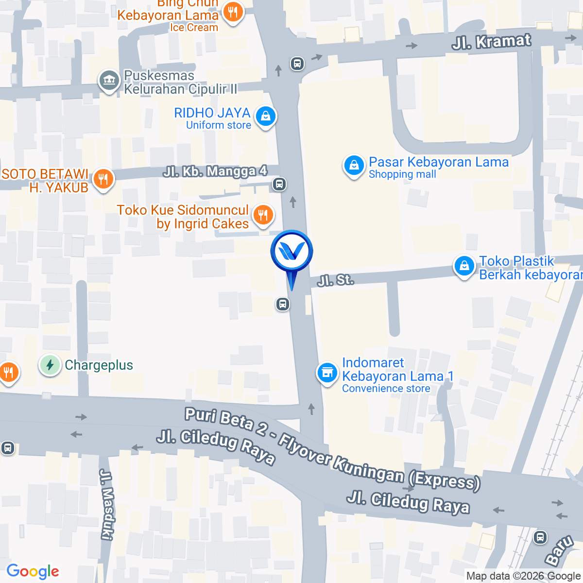 Peta Lokasi Jl. Raya Kebayoran Lama, Jakarta Selatan