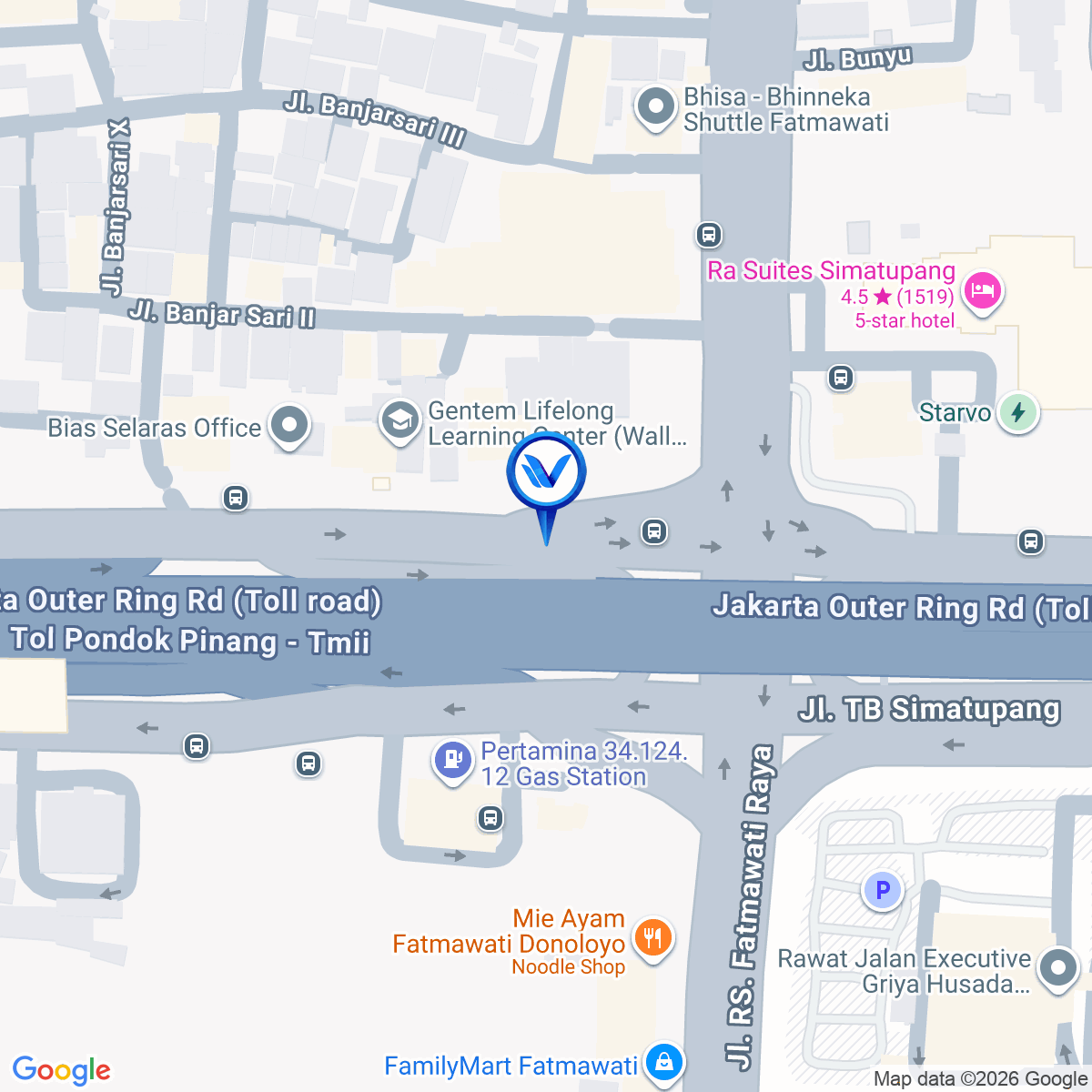 Peta Lokasi Jl. TB Simatupang, Cilandak Barat, Jakarta Selatan