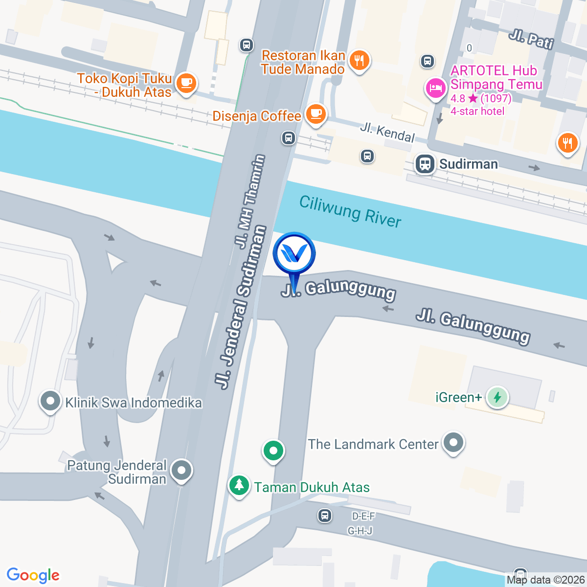 Peta Lokasi Jl. Galunggung (Dekat Gedung Landmark), Jakarta Selatan