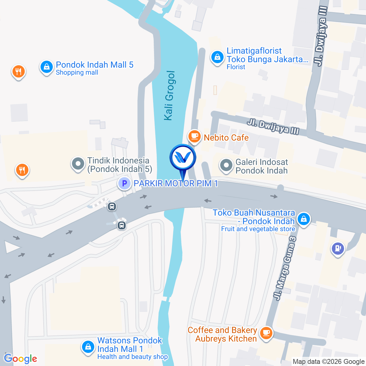 Peta Lokasi Jl. Margaguna (Dekat Bank Commonwealth), Jakarta Selatan