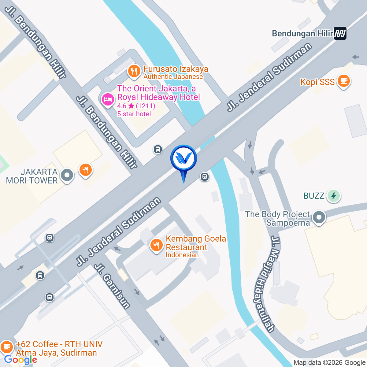 Peta Lokasi Jl. Jend. Sudirman (Plaza Sentral), Jakarta Selatan
