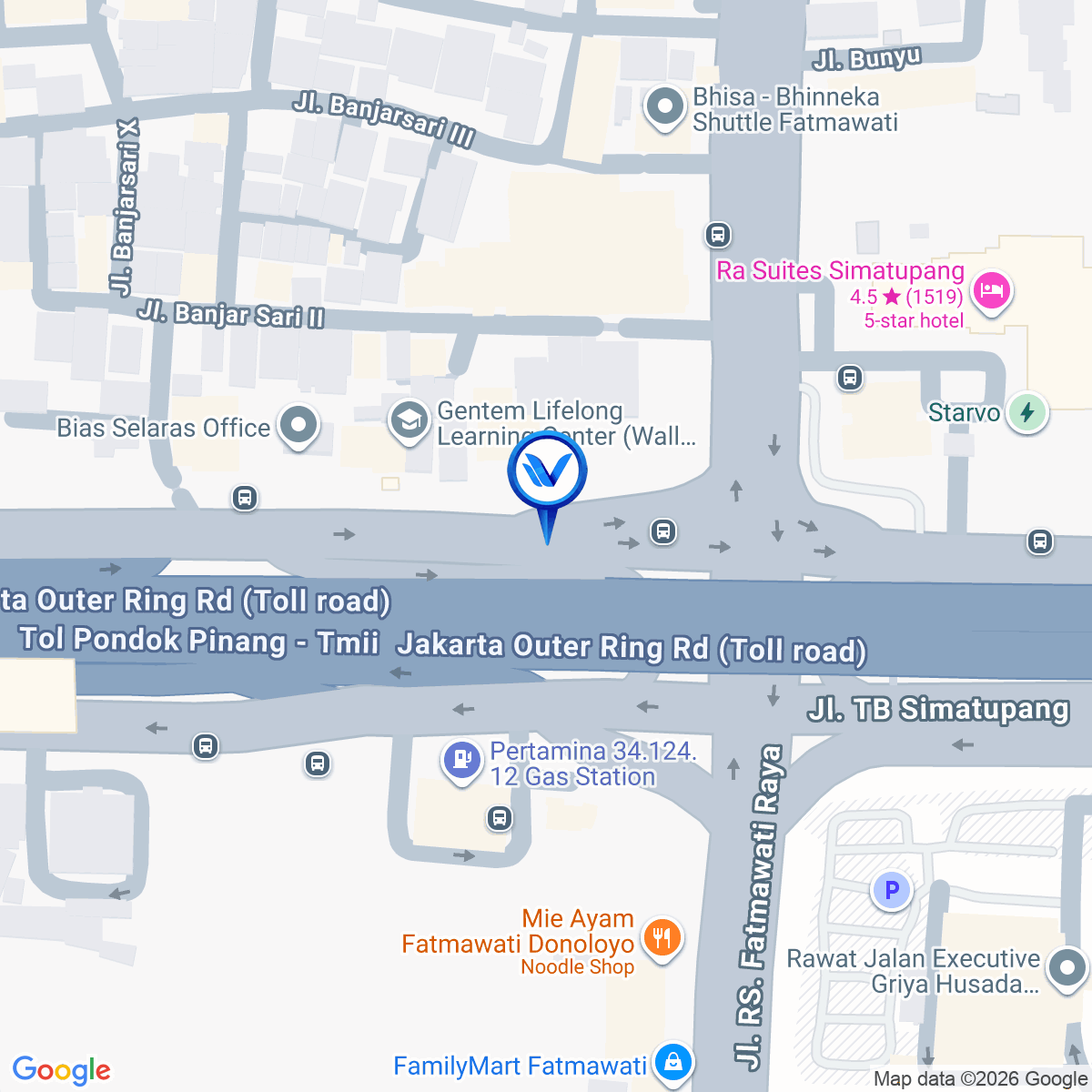 Peta Lokasi Jl. TB Simatupang, Cilandak Barat (LED FATMAWATI STATION STAND ALONE - SET 2), Jakarta Selatan