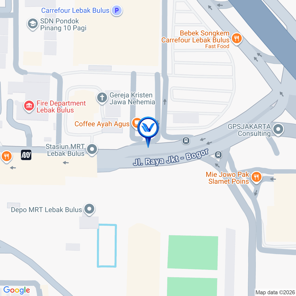 Peta Lokasi Jl. Lebak Bulus Raya (LED LEBAK BULUS STATION STAND ALONE SET 2), Jakarta Selatan