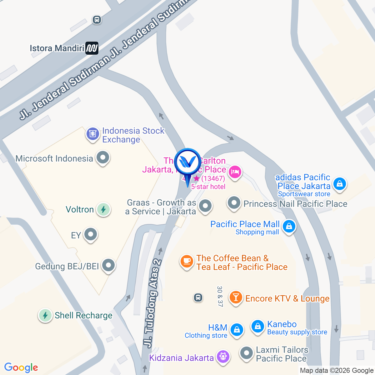 Peta Lokasi Jl. SCBD Northway, Jakarta Selatan
