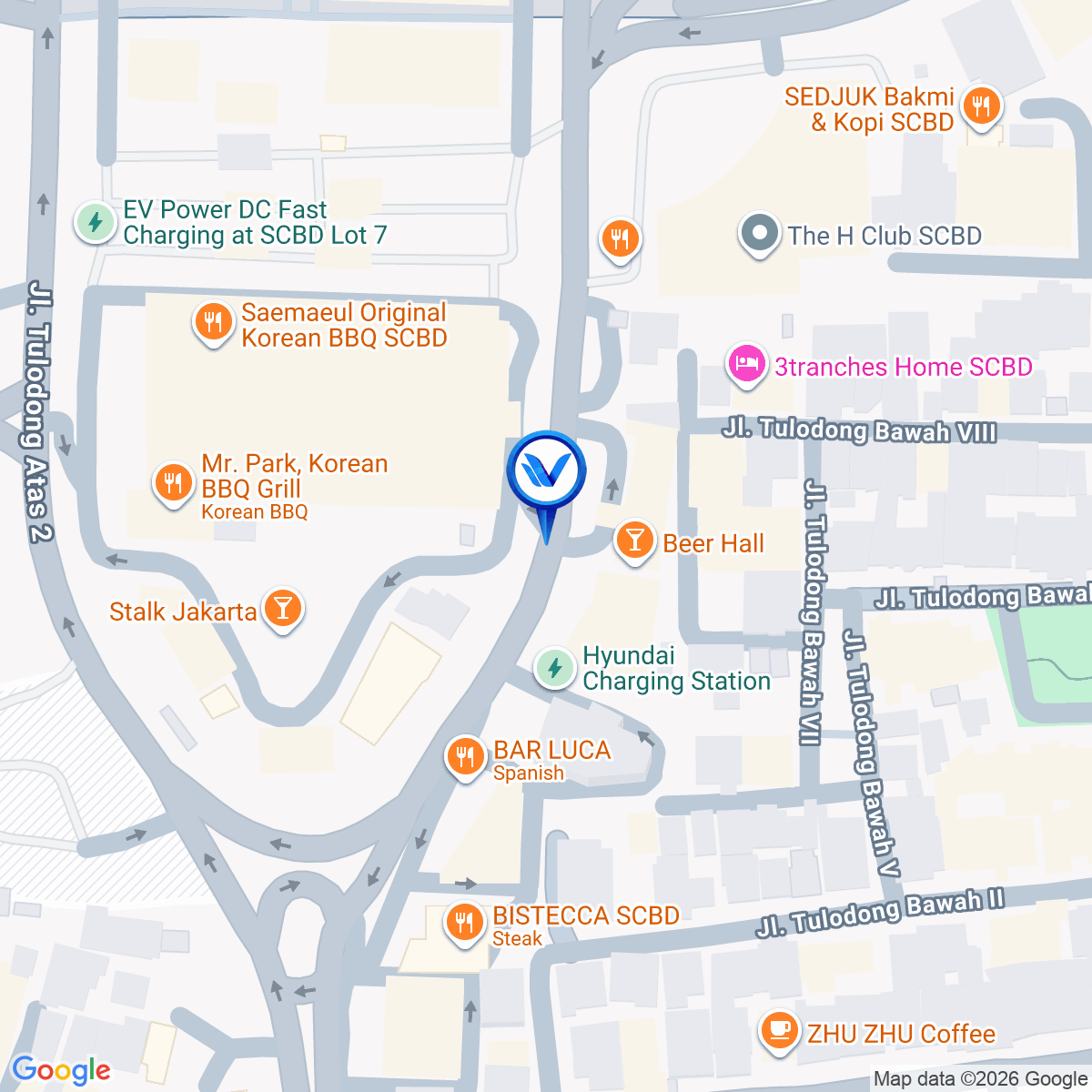 Peta Lokasi LED SCBD Jl. Jend. Sudirman, Jakarta Selatan
