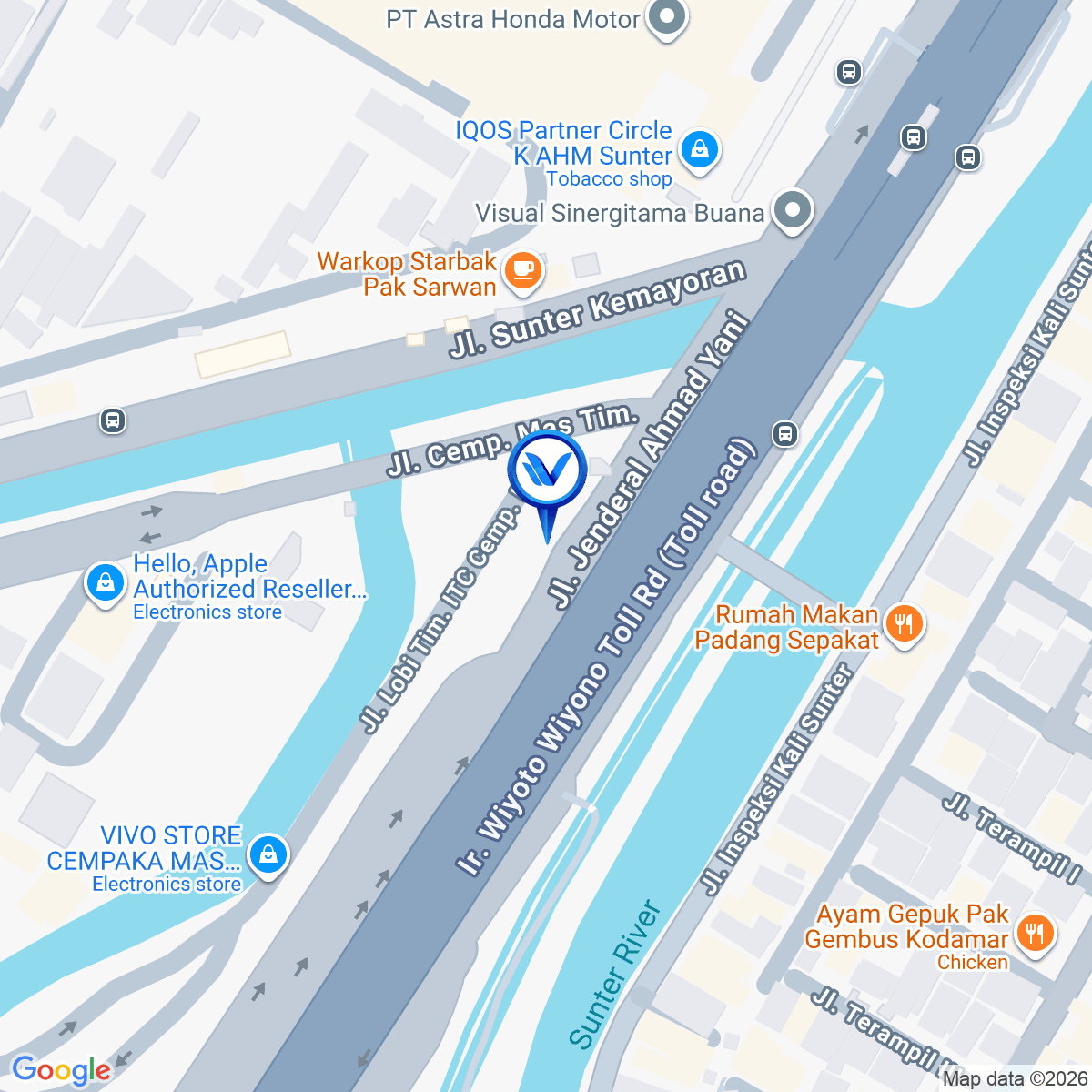 Peta Lokasi Jl. Yos Sudarso (Depan ITC Cempaka Mas), Jakarta Pusat
