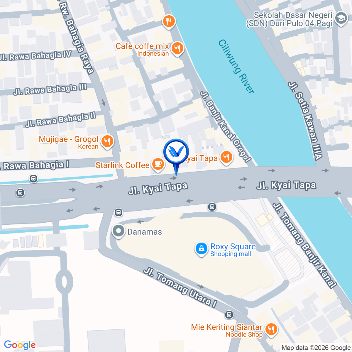 Peta Lokasi Jl. KH. Hasyim Ashari (Depan Flyover ITC Roxy Mas), Jakarta Pusat