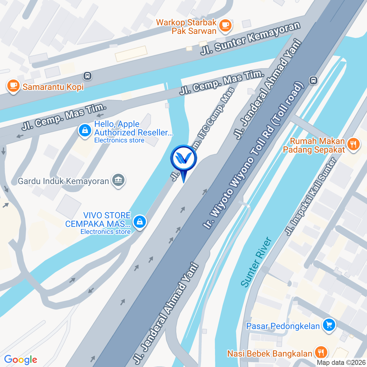 Peta Lokasi Jl. Laksamana Yos Sudarso (Depan ITC Cempaka Mas), Jakarta Pusat