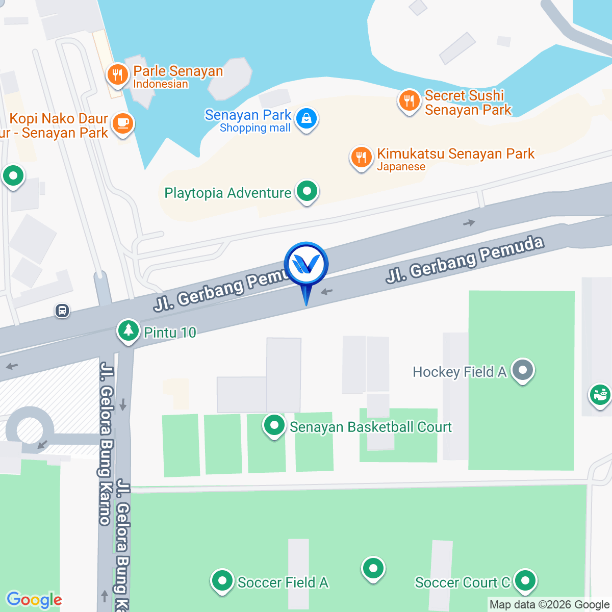 Peta Lokasi Jl. Gerbang Pemuda (Titik 10) , Jakarta Pusat