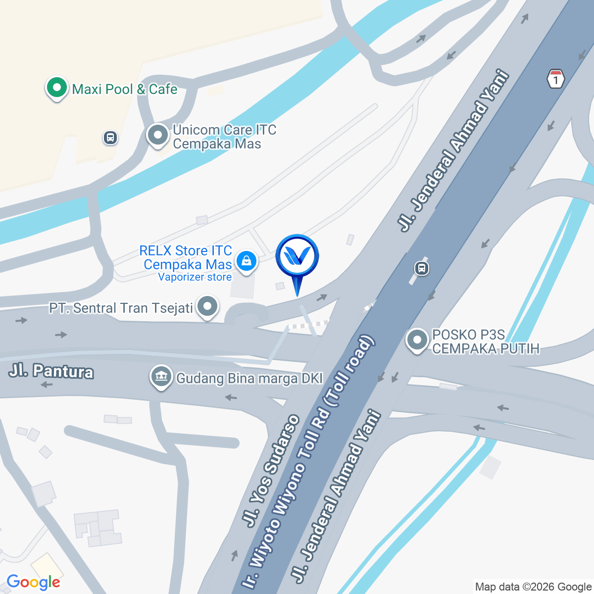 Peta Lokasi Jl. Yos Sudarso (Depan ITC Cempaka Mas 2), Jakarta Pusat