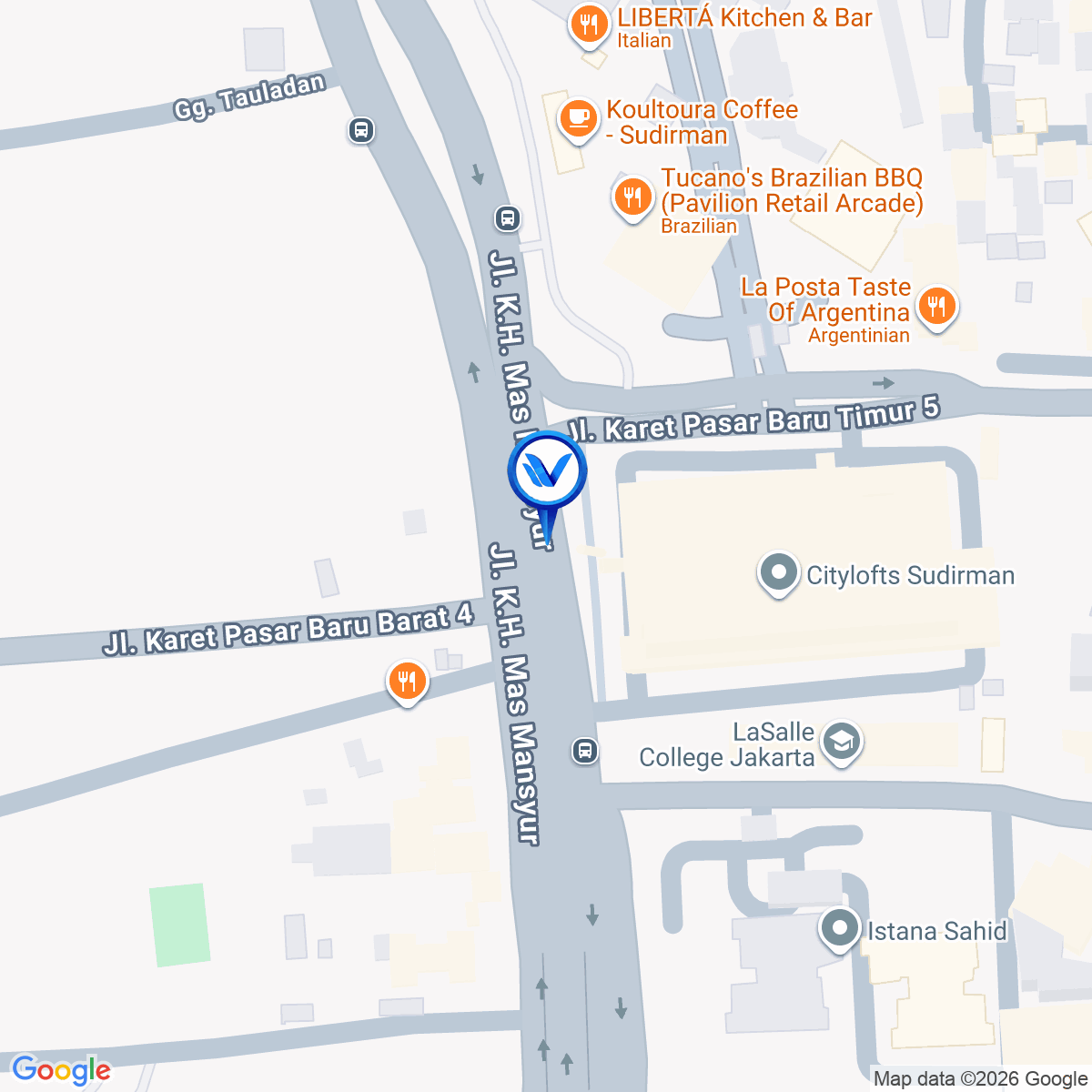 Peta Lokasi Jl. KH. Mas Mansyur (Cityloft), Jakarta Pusat