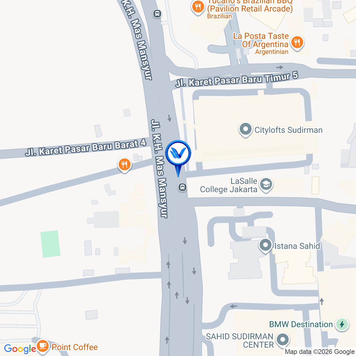 Peta Lokasi Jl. KH. Mas Mansyur Kav. 121, Jakarta Pusat