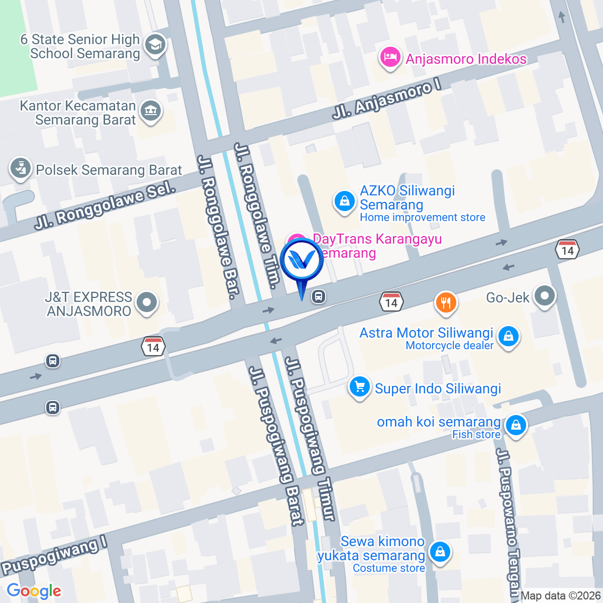Peta Lokasi Jl. Jend Sudirman depan Ace Hardware, Semarang
