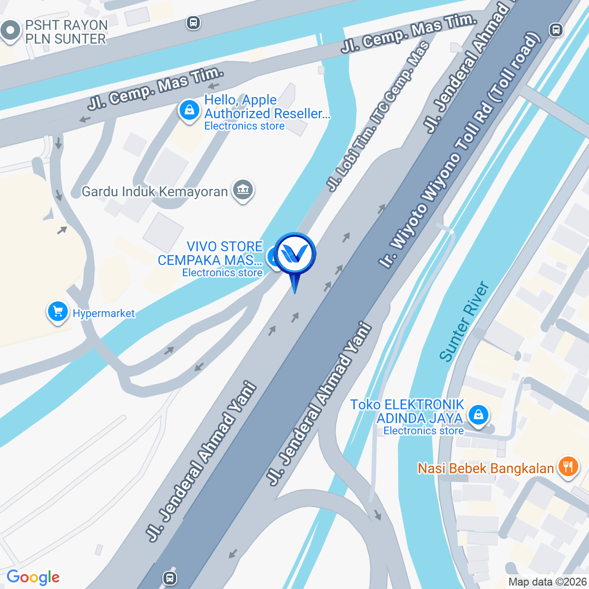 Peta Lokasi Jl. Laksamana Yos Sudarso, Jakarta Pusat