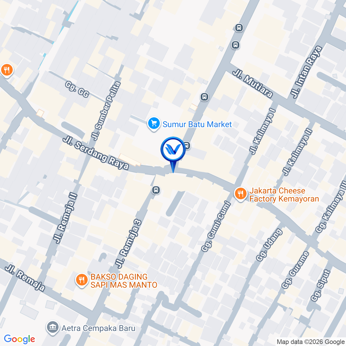 Peta Lokasi Jl. Sumur Batu Raya, Jakarta Pusat
