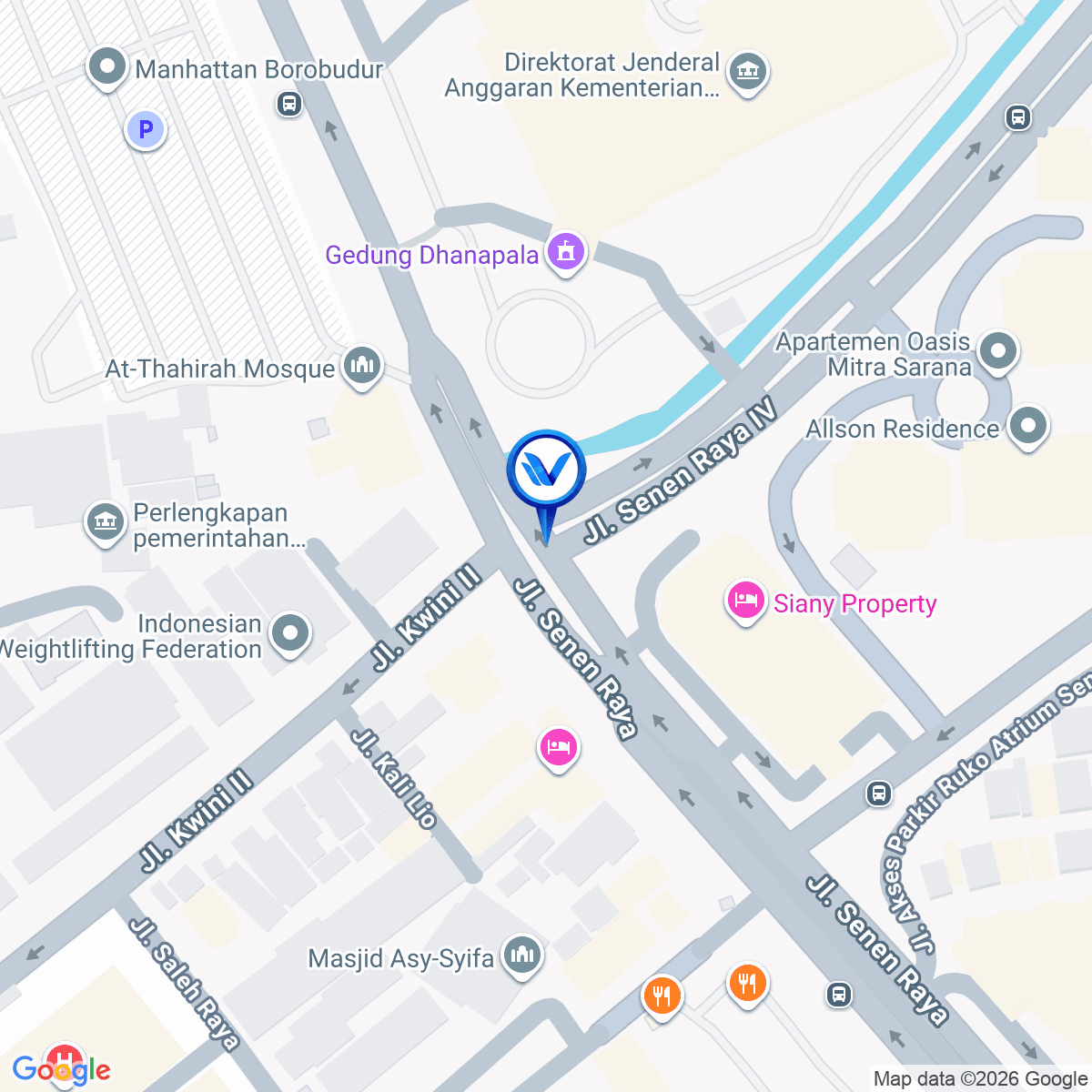 Peta Lokasi Jl. Senen Raya No. 7, Jakarta Pusat
