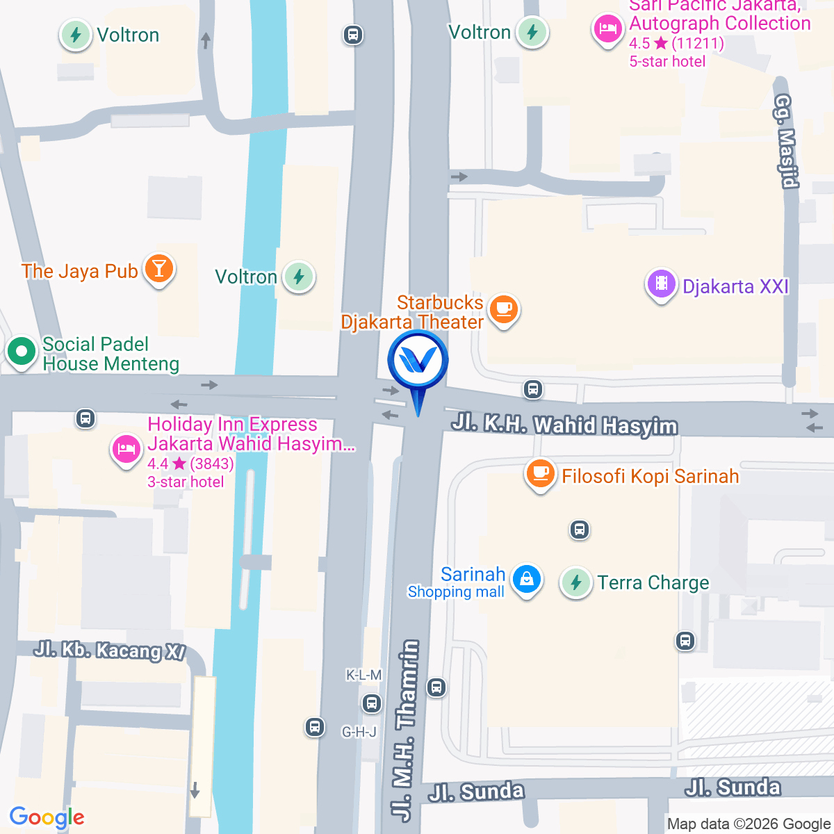 Peta Lokasi Jl. M.H. Thamrin (Gedung Sarinah), Jakarta Pusat