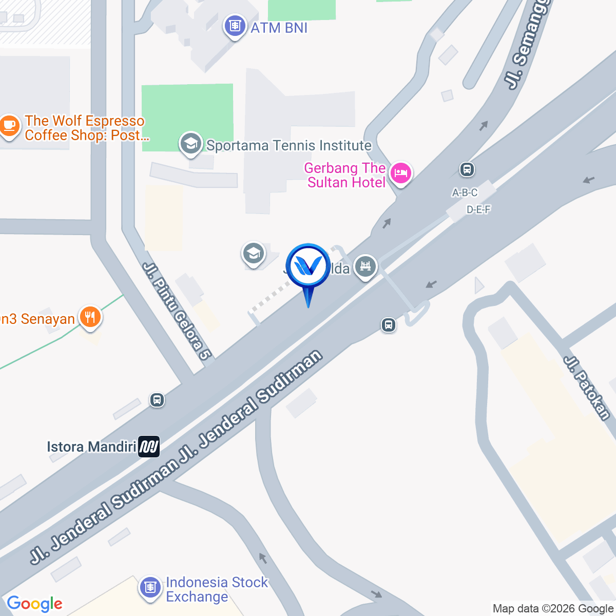 Peta Lokasi Jl. Jendral Sudirman (THE SULTAN HOTEL), JAKARTA PUSAT