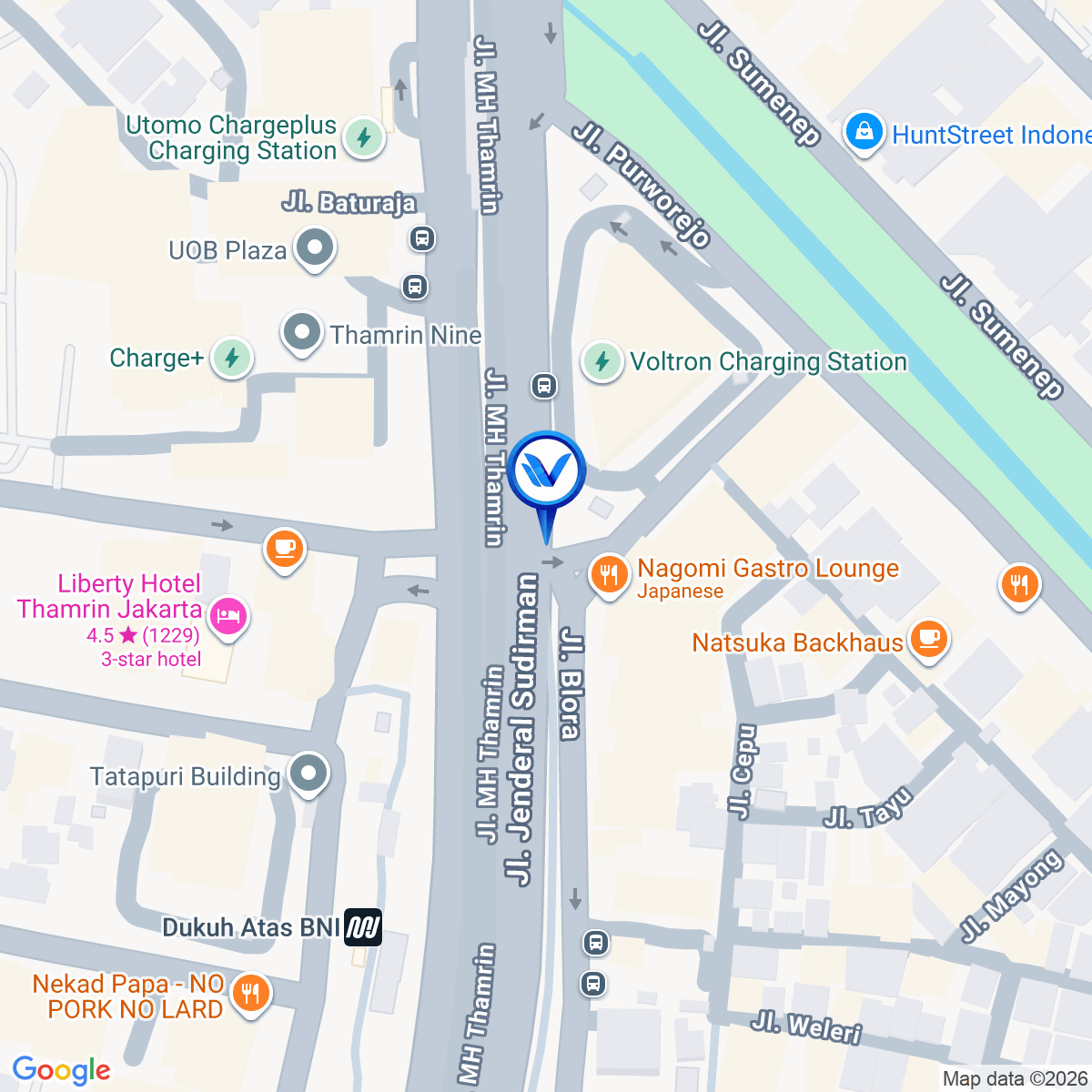 Peta Lokasi Jl. MH. Thamrin No. 81 (The City Tower), Jakarta Pusat