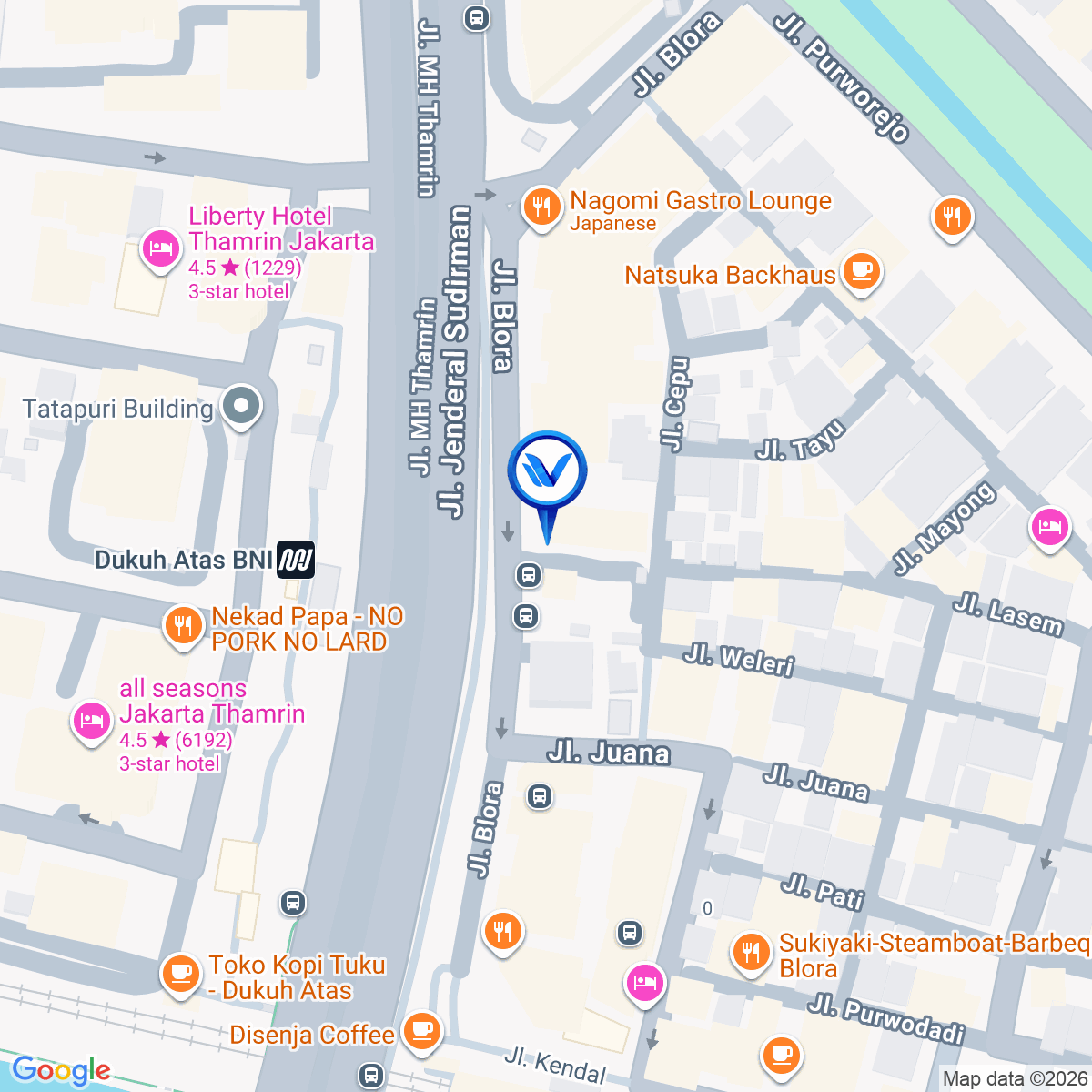Peta Lokasi Jl. Blora No.23 (Red Doorz Building), Jakarta Pusat