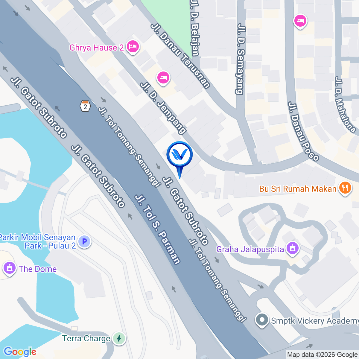 Peta Lokasi Jl. Gatot Subroto, Jakarta Pusat