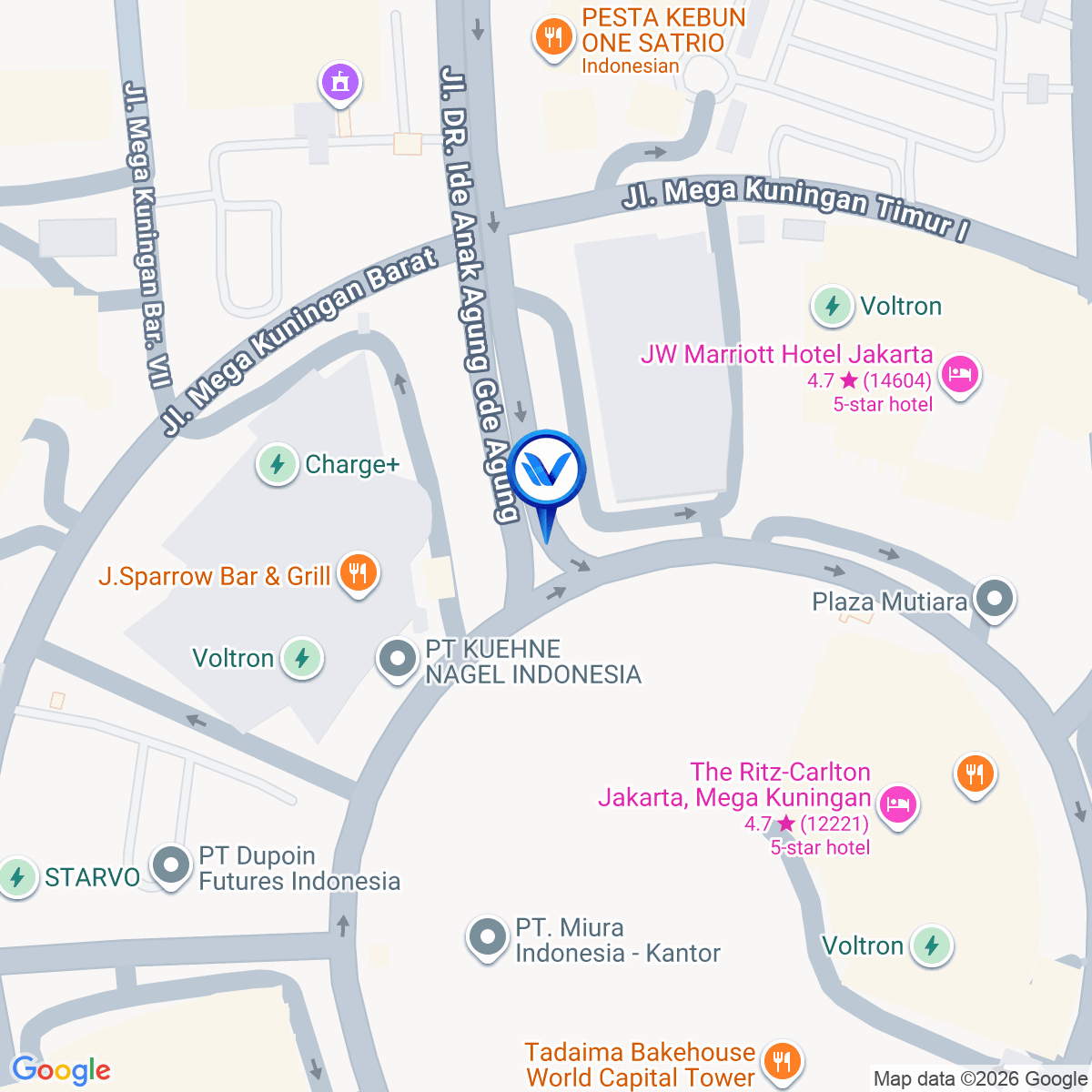 Peta Lokasi Jl. DR. Ide Anak Agung Gde Agung, Jakarta Selatan