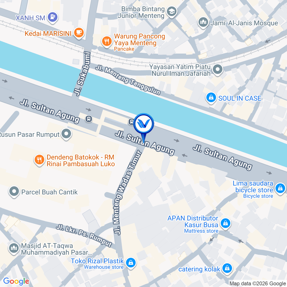 Peta Lokasi Jl. Sultan Agung, Jakarta Selatan