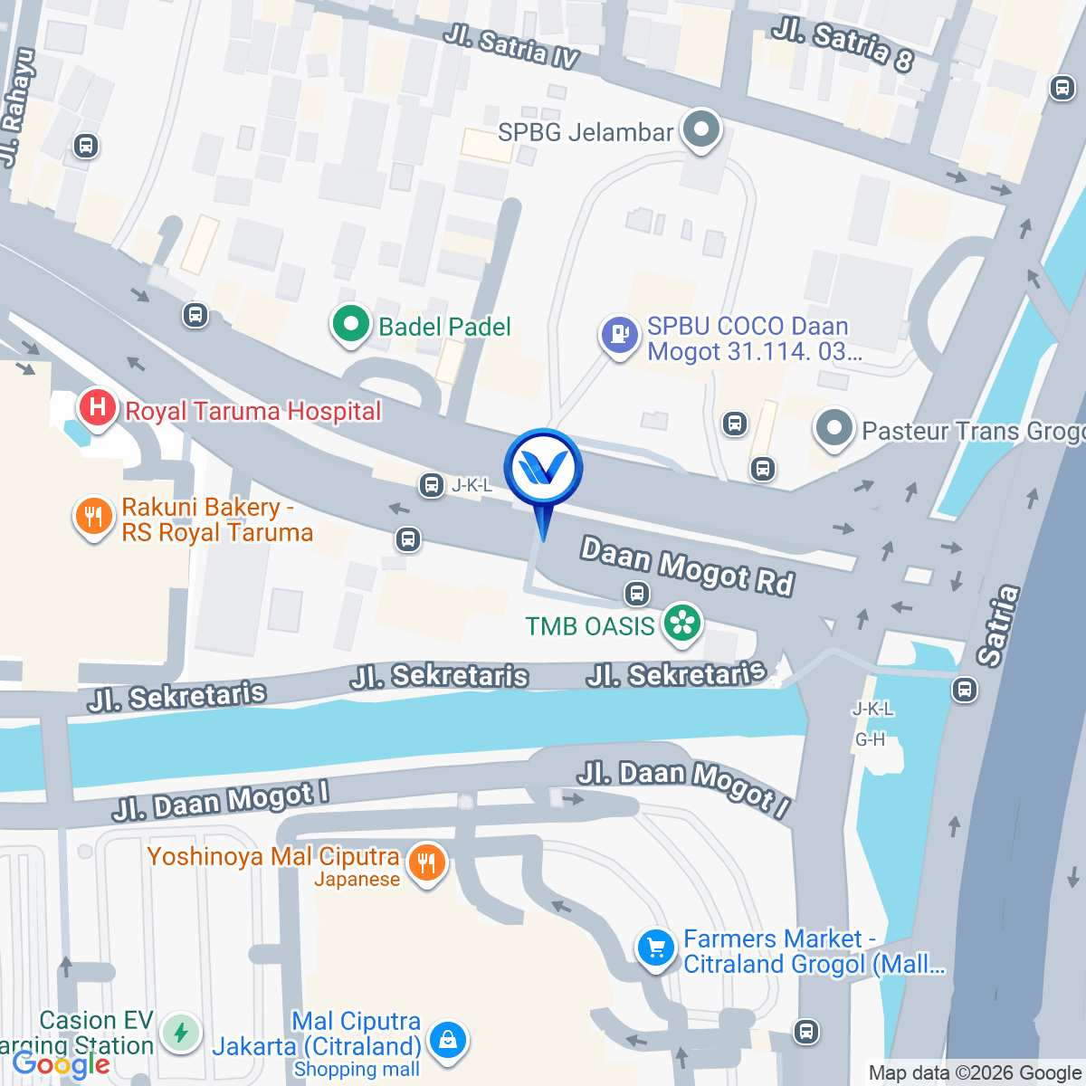 Peta Lokasi Jl. Daan Mogot (Halte Busway Jelambar), Jakarta Barat