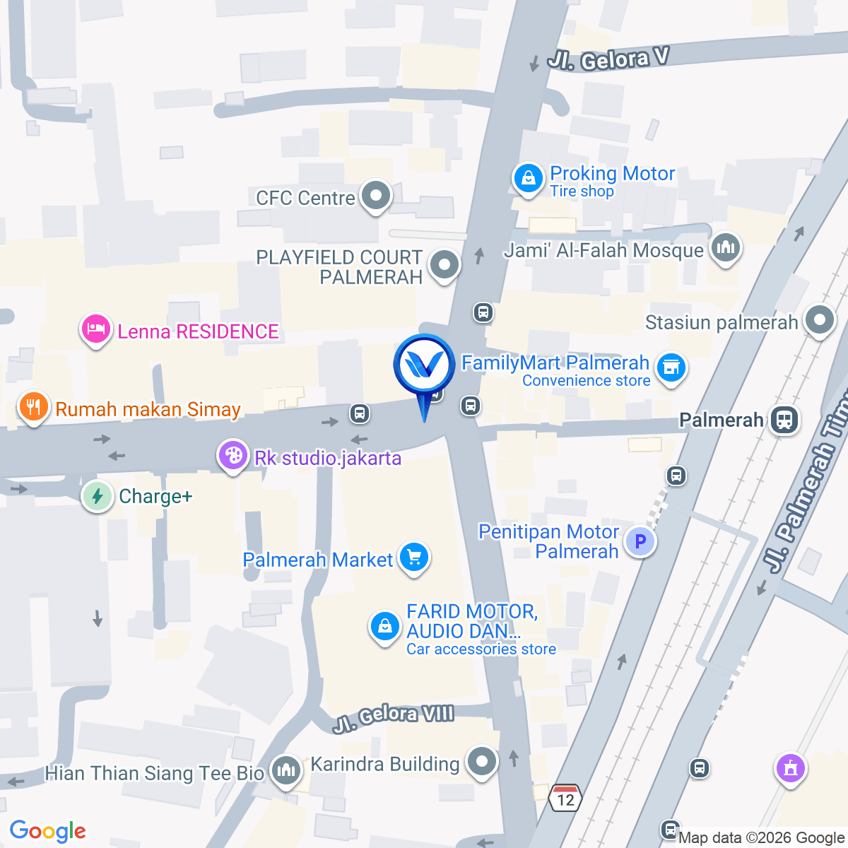 Peta Lokasi Jl. Palmerah Utama, Jakarta Barat