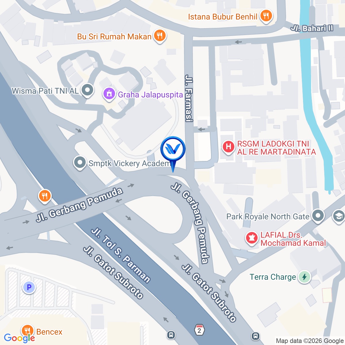 Peta Lokasi Jl. Farmasi, Jakarta Pusat