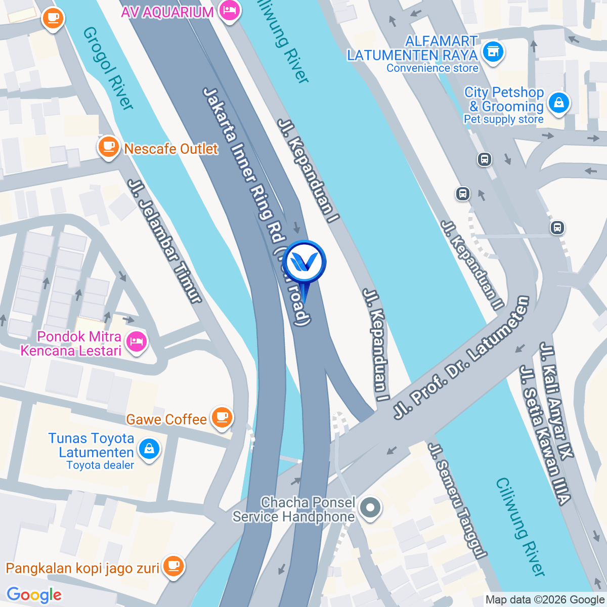 Peta Lokasi JL. PROF. DR. LATUMENTEN (TOL LATUMENTEN), JAKARTA BARAT