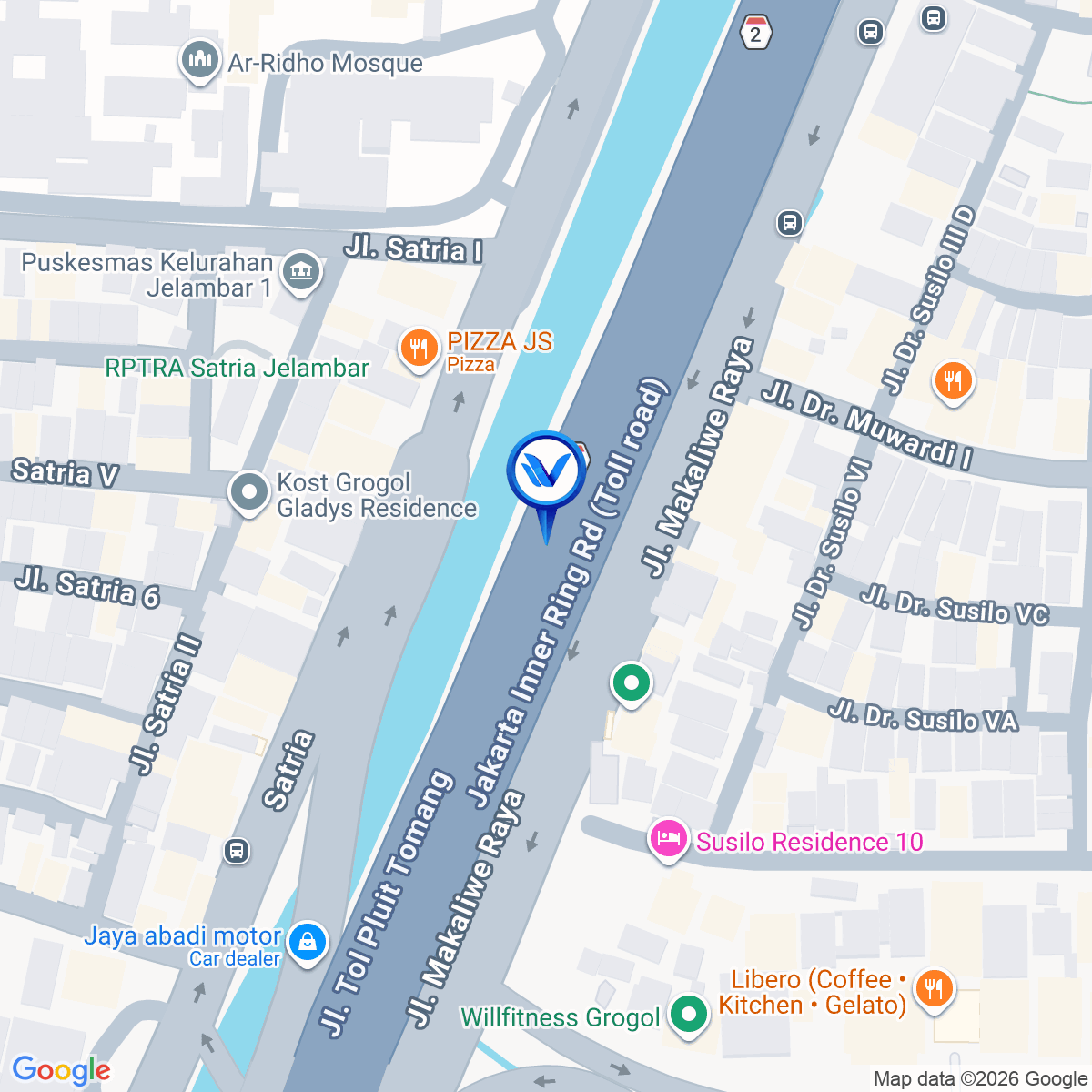 Peta Lokasi Jl. Prof Dr Satria Latumenten (Tol Pluit Tomang), Jakarta Barat