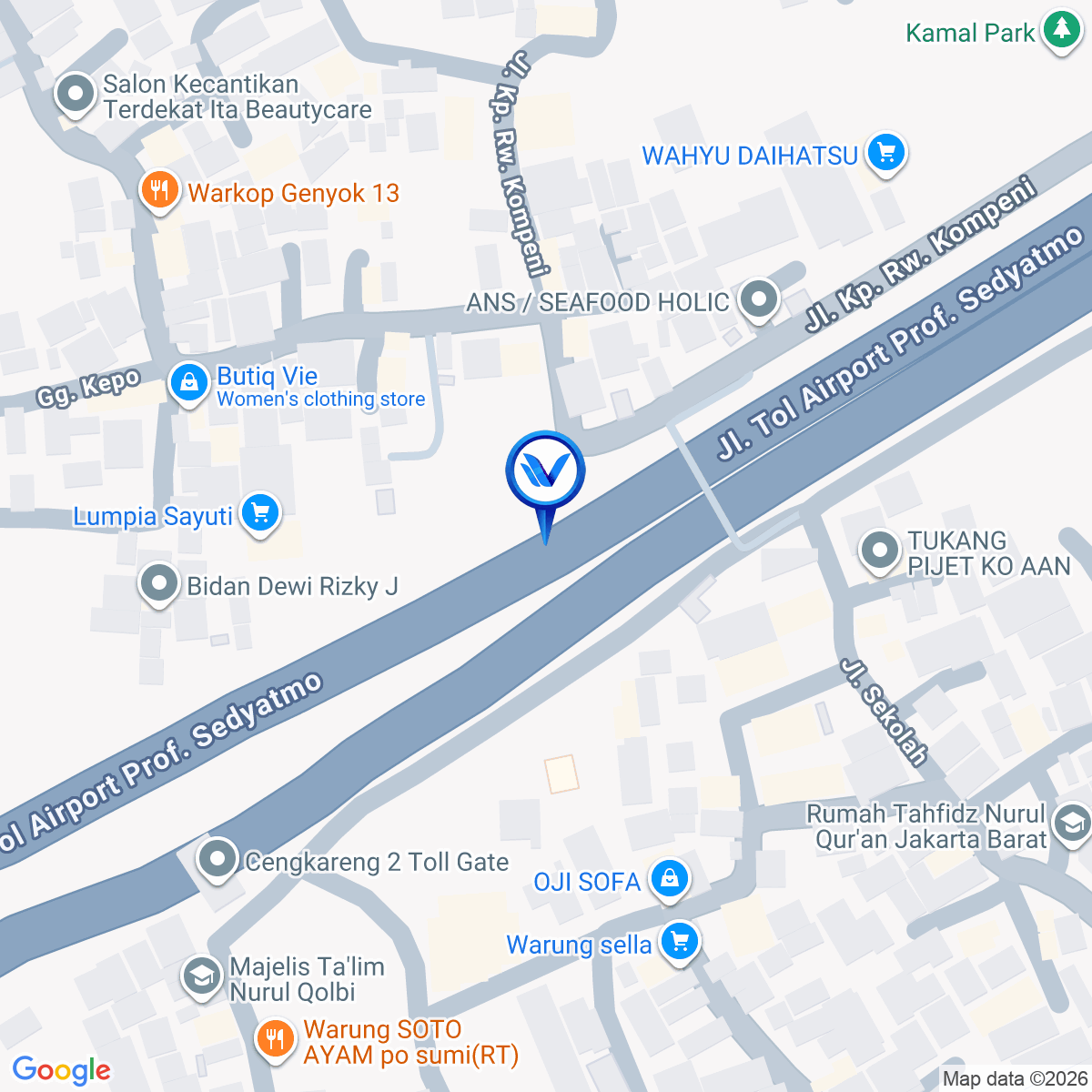 Peta Lokasi Jl. Tol Sedyatmo KM.30+350B, Jakarta Barat