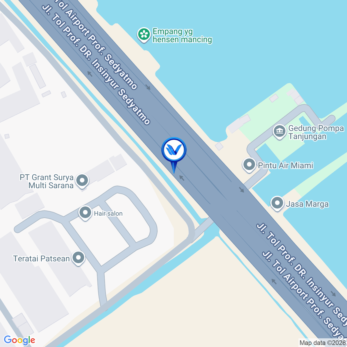 Peta Lokasi Jl.Tol Sedyatmo KM.27+000A, Jakarta Utara