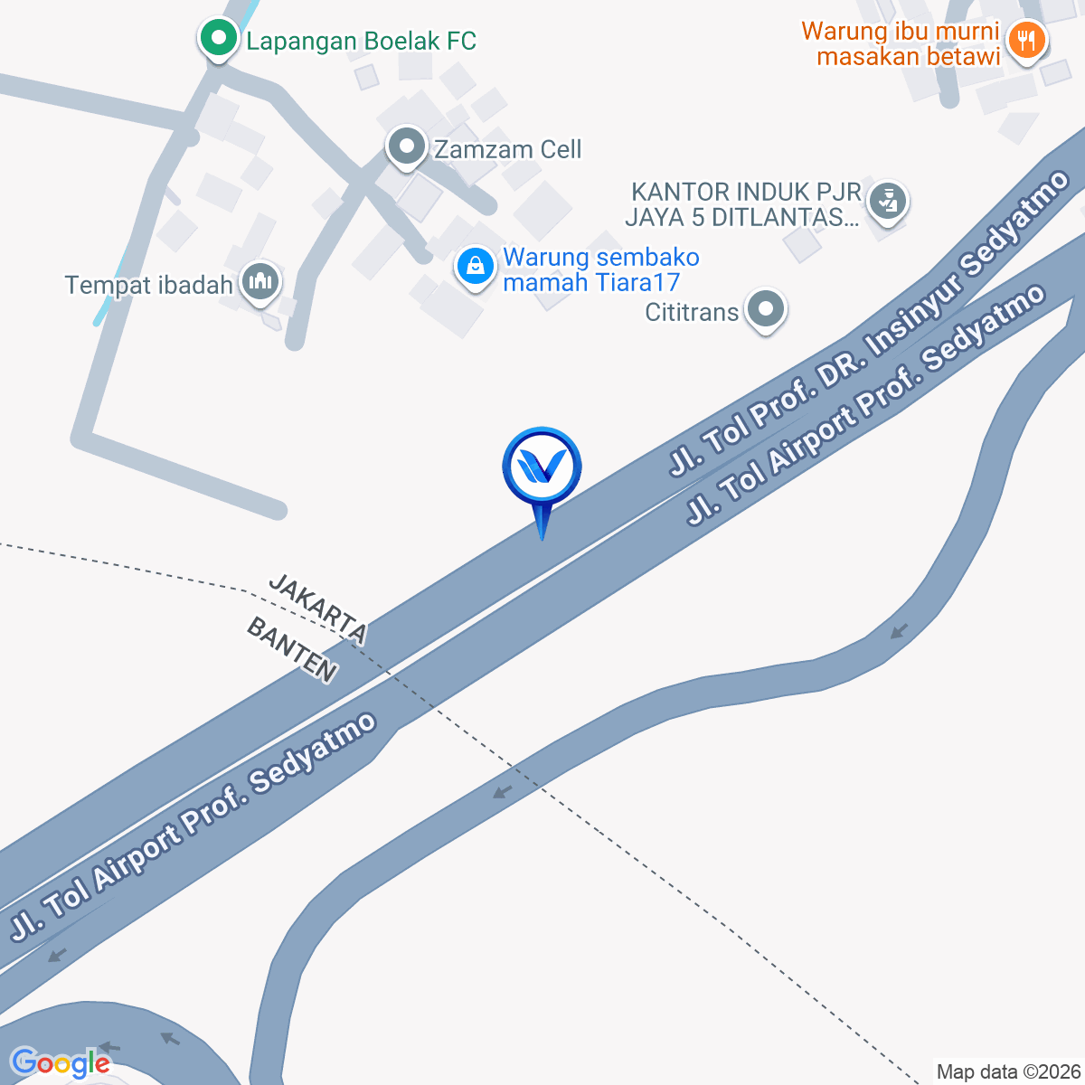 Peta Lokasi Jl. Tol Sedyatmo KM.31+250B, Jakarta Barat