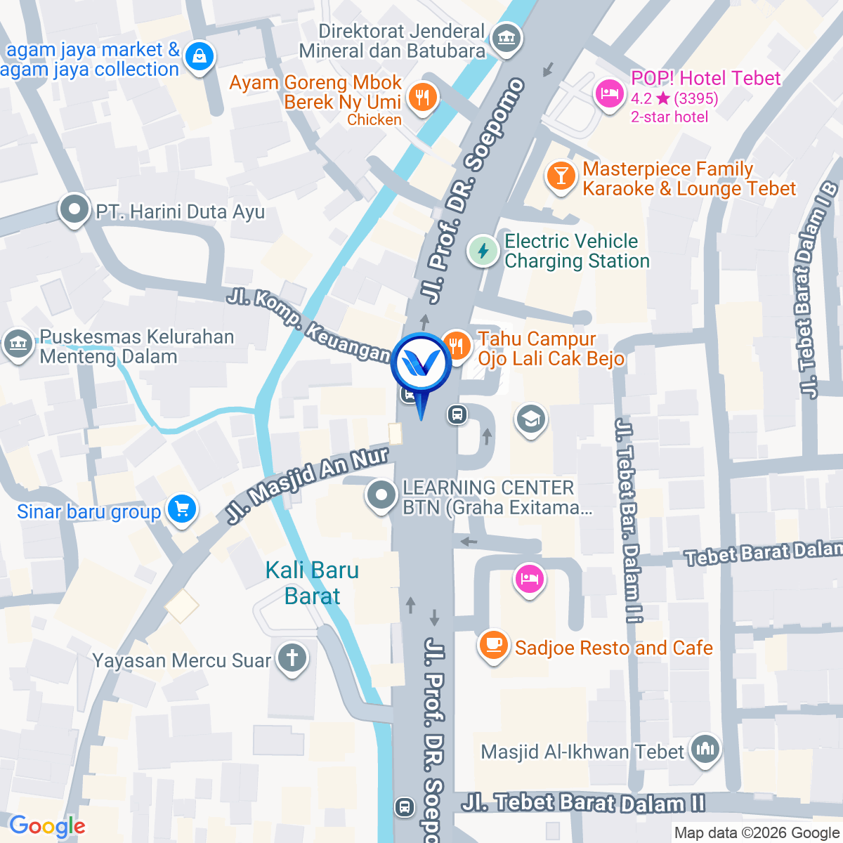 Peta Lokasi Jl. Prof Dr Supomo - Amaris Hotel Tebet, Jakarta Selatan
