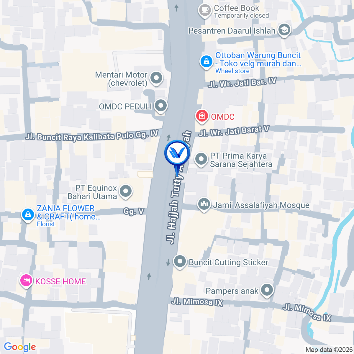 Peta Lokasi Jl. Buncit Raya - Kalibata Pancoran, Jakarta Selatan
