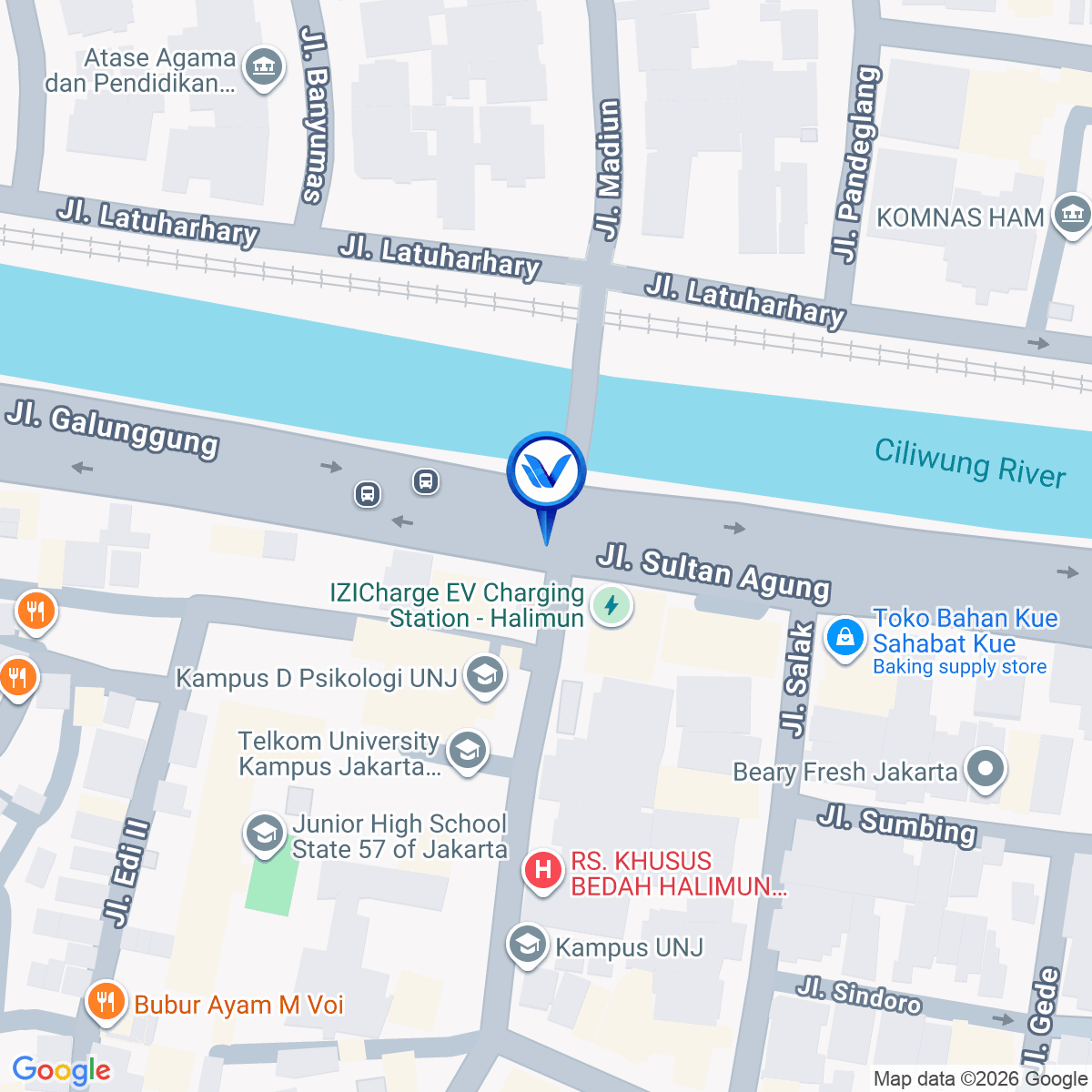 Peta Lokasi Jl. Galunggung - Jl. Sultan Agung, Jakarta Selatan