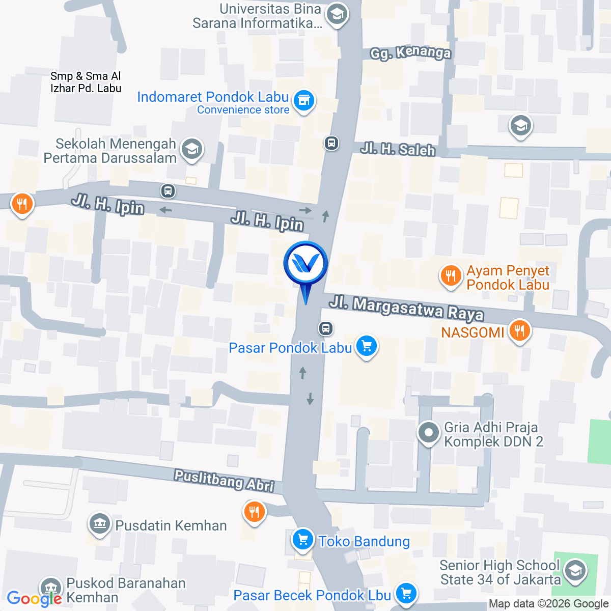 Peta Lokasi Jl. Pondok Labu Raya - Fatmawati, Jakarta Selatan