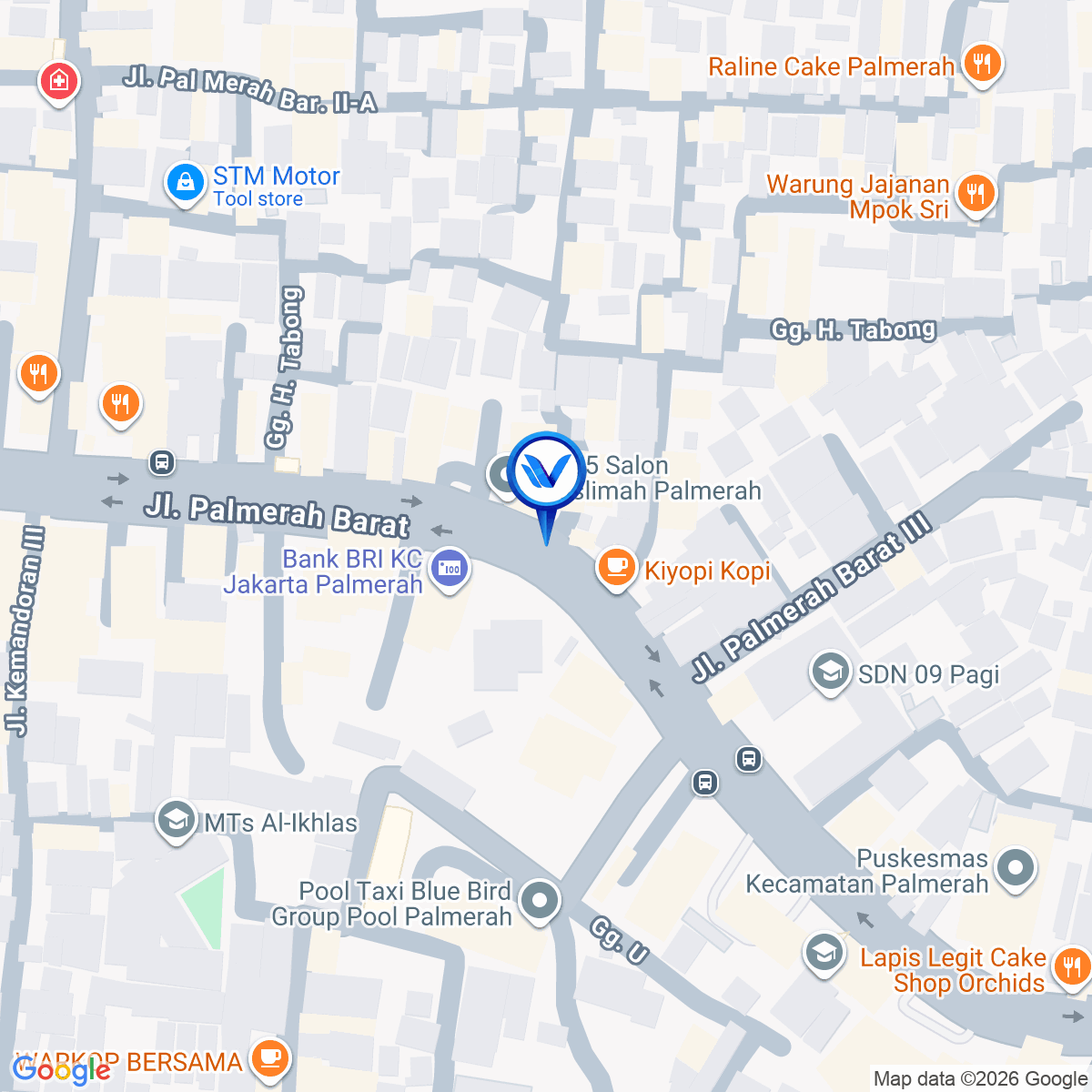 Peta Lokasi Jl. Palmerah Barat - Pejompongan, Jakarta Barat
