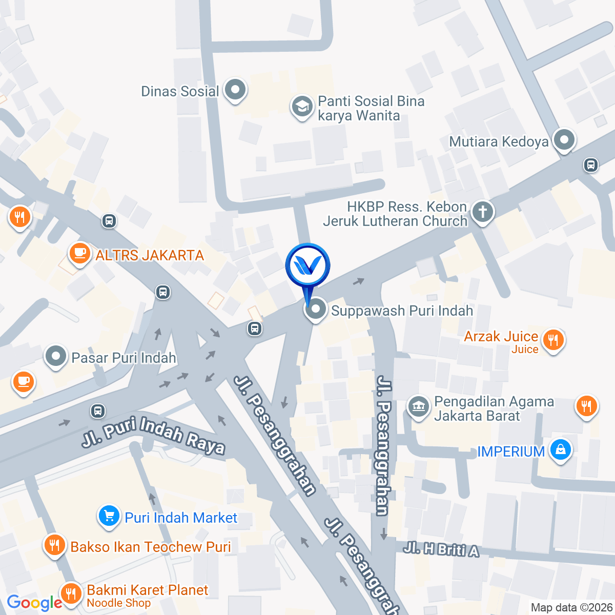 Peta Lokasi Jl. Puri Kembangan - Pasar Puri Indah, Jakarta Barat