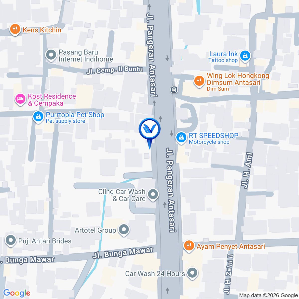 Peta Lokasi Jl. Pangeran Antasari No. 88, Jakarta Selatan