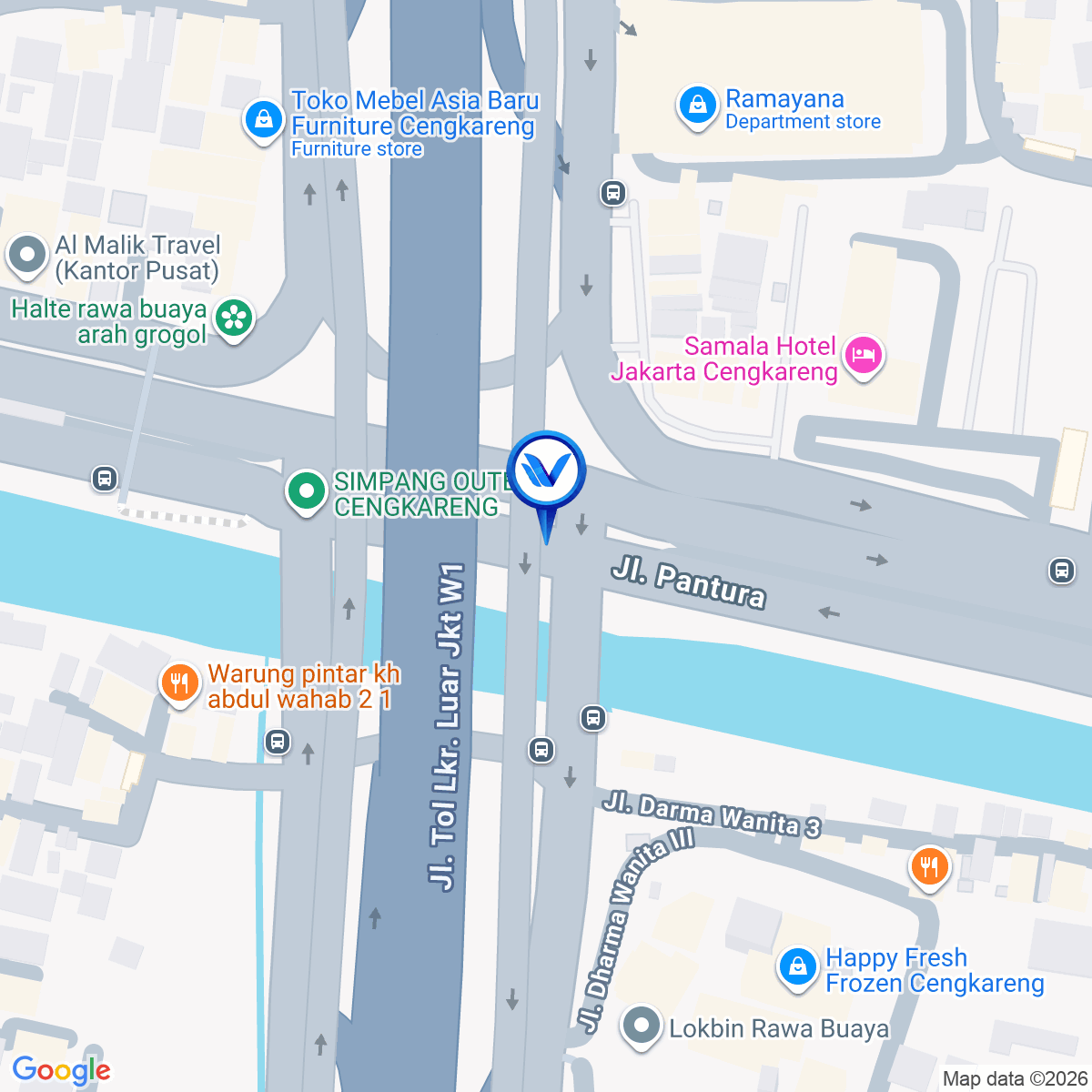 Peta Lokasi Jl. Daan Mogot (Flyover Cengkareng), Jakarta Barat