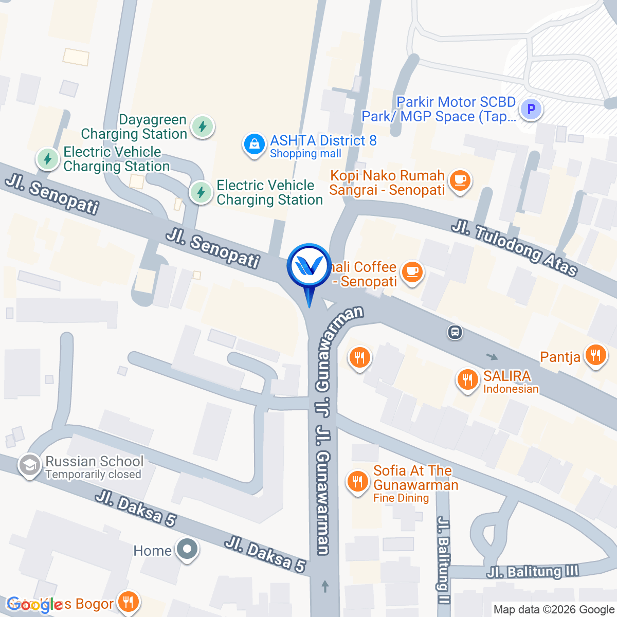 Peta Lokasi Jl. Gunawarman - depan apotek Senopati, Jakarta Selatan