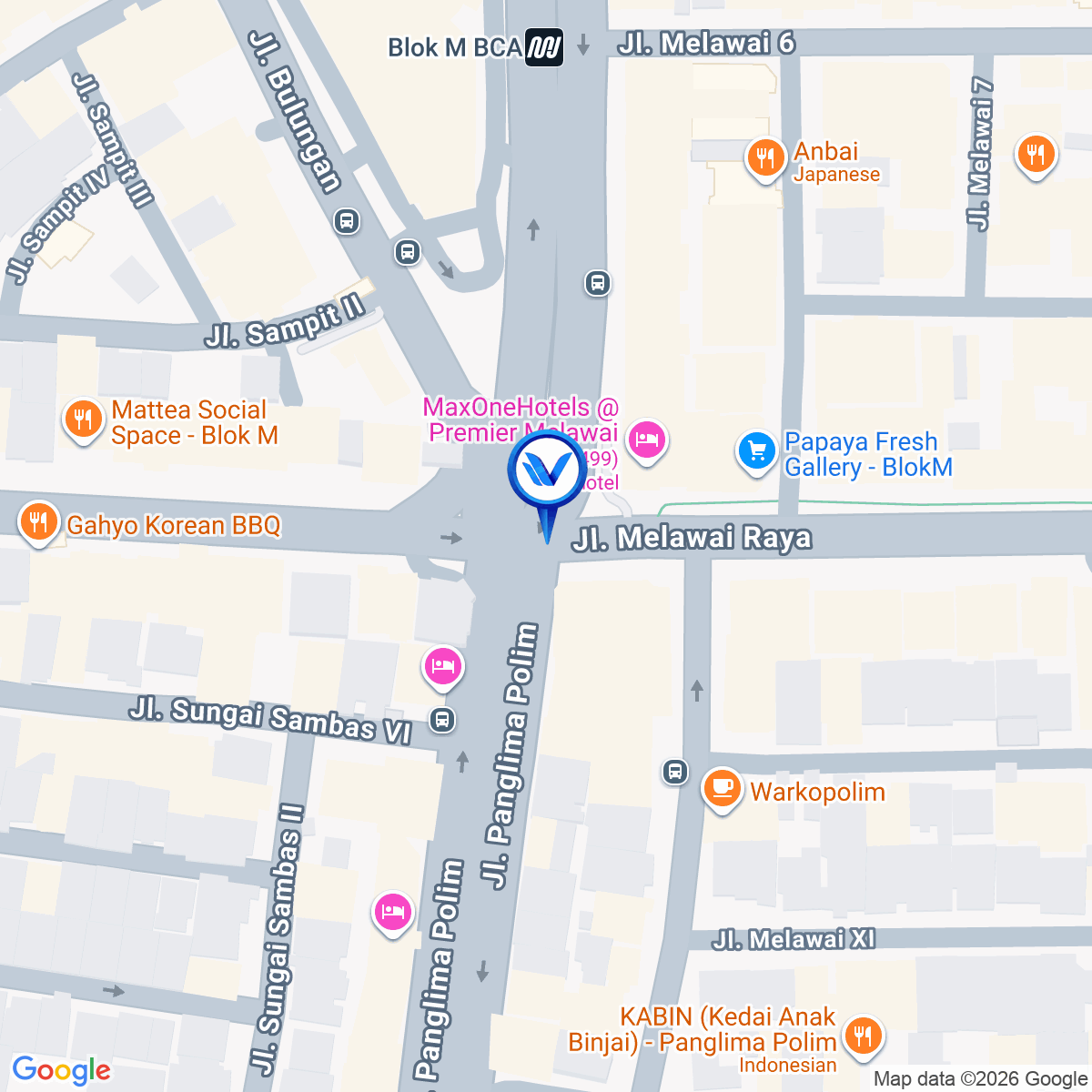 Peta Lokasi Jl. Melawai, Jakarta Selatan